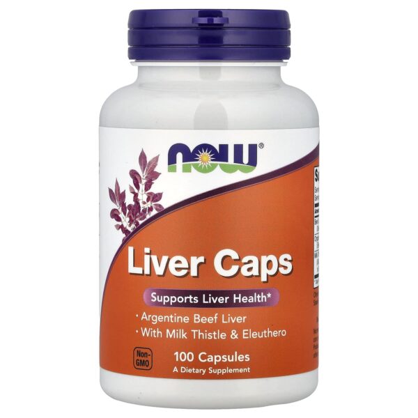 NOW Foods , Liver Caps With Milk Thistle & Eleuthero, 100 Capsules