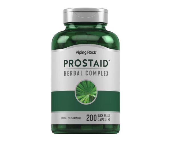 Piping Rock Prostate Supplement for Men | 200 Capsules | ProstAid Herbal Complex Extract with Saw Palmetto, Pygeum, Stinging Nettle | Non-GMO, Gluten Free