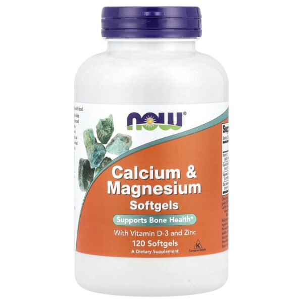 Calcium & Magnesium with Vitamin D3 and Zinc, 120 Softgels