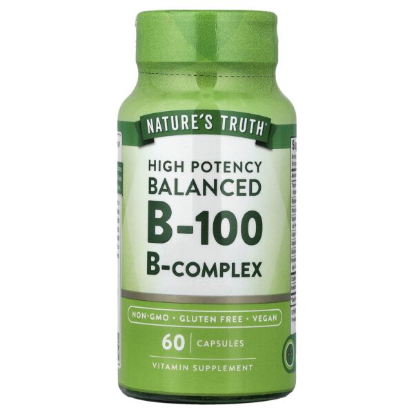 Nature's Truth , Balanced B-100, High Potency, 60 Capsules