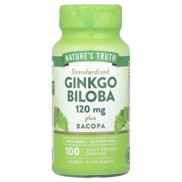 Nature's Truth , Ginkgo Biloba Plus Bacopa, 120 mg, 100 Quick Release Capsules