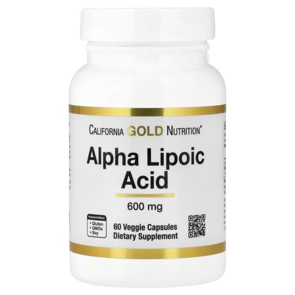 California Gold Nutrition Alpha Lipoic Acid, 600 mg, 60 Veggie Capsules