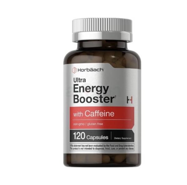 Horbaach Ultra Energy Booster with Caffeine & Vitamin B12 Non-GMO Gluten Free by Horbaach
