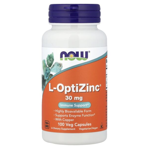 NOW Foods , L-OptiZinc®, 100 Veg Capsules