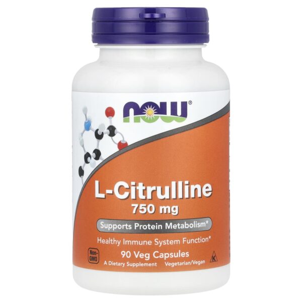 NOW Foods , L-Citrulline, 750 mg, 90 Veg Capsules