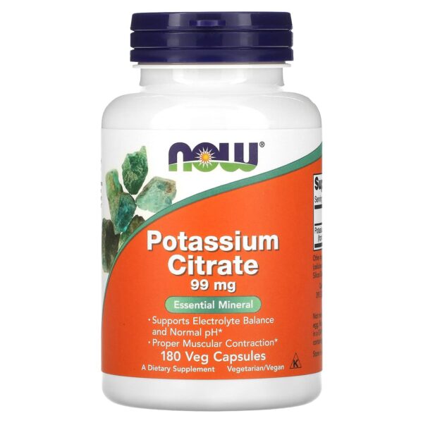 NOW Foods , Potassium Citrate, 99 mg, 180 Veg Capsules