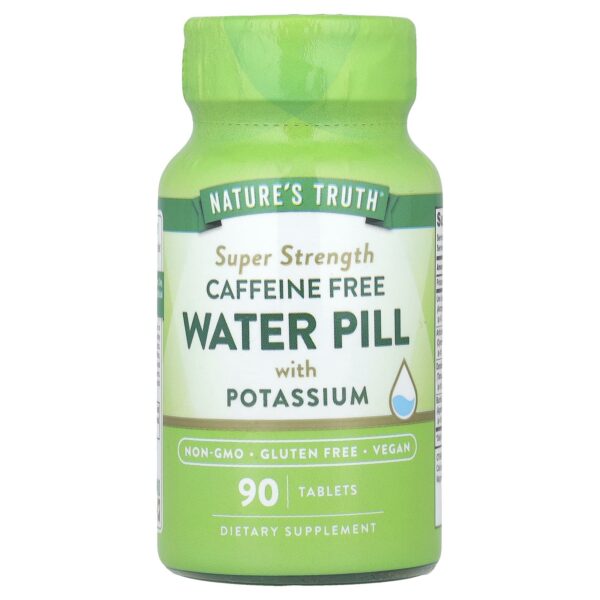 Nature's Truth , Water Pill with Potassium, Caffeine Free, 90 Tablets