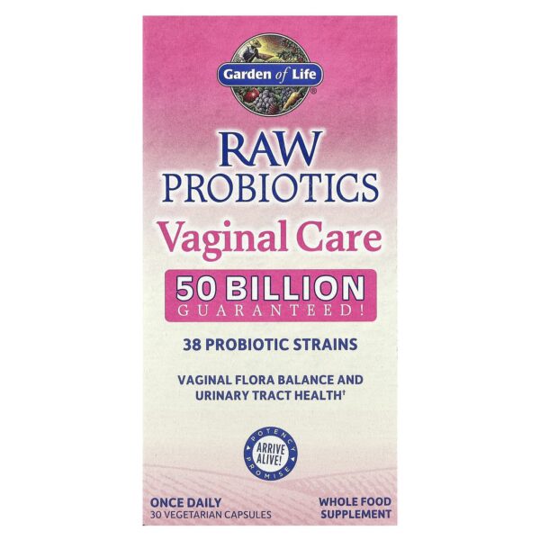 Garden of Life , RAW Probiotics, Vaginal Care, 30 Vegetarian Capsules
