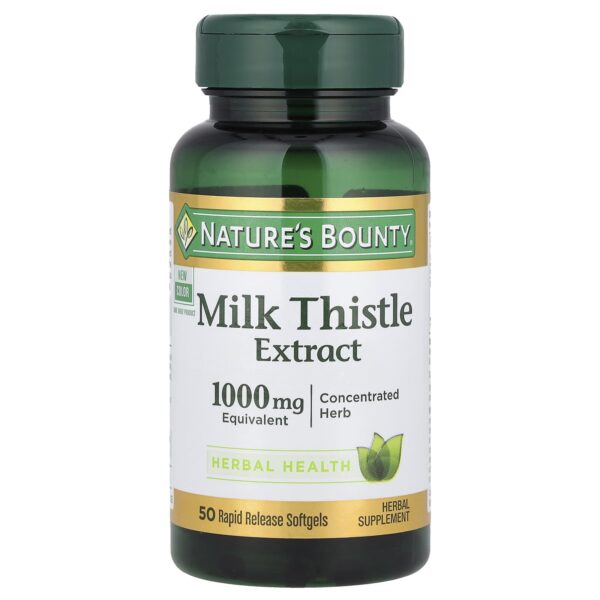 Nature's Bounty , Milk Thistle Extract , 1,000 mg, 50 Rapid Release Softgels