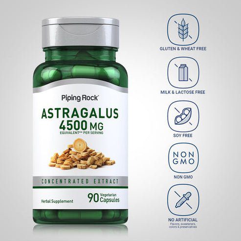بايبنج روك Astragalus Root مستخلص 4500 مجم | PipingRock Astragalus Root Extract 4500 mg