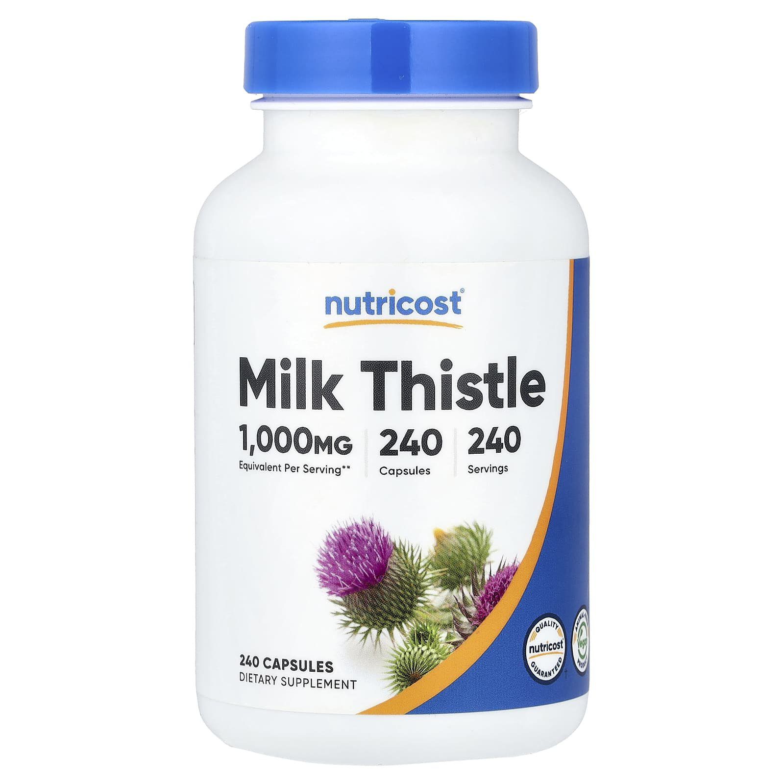 نيوتريكست حليب الشوك، 240 كبسولة | Nutricost Milk Thistle، 240 Capsules