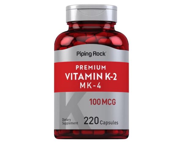 Piping Rock Vitamin K2 MK4 Supplement | 100 mcg | 220 Capsules