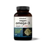 Naturebell, Vegan Omega 3 Algae Oil Supplement 1,250 mg Per Serving 120 Veggie Softgels