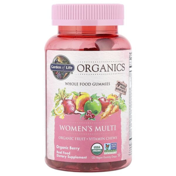 Garden of Life , Organics, Women's Multi Gummies, Organic Berry, 120 Vegan Gummy Drops