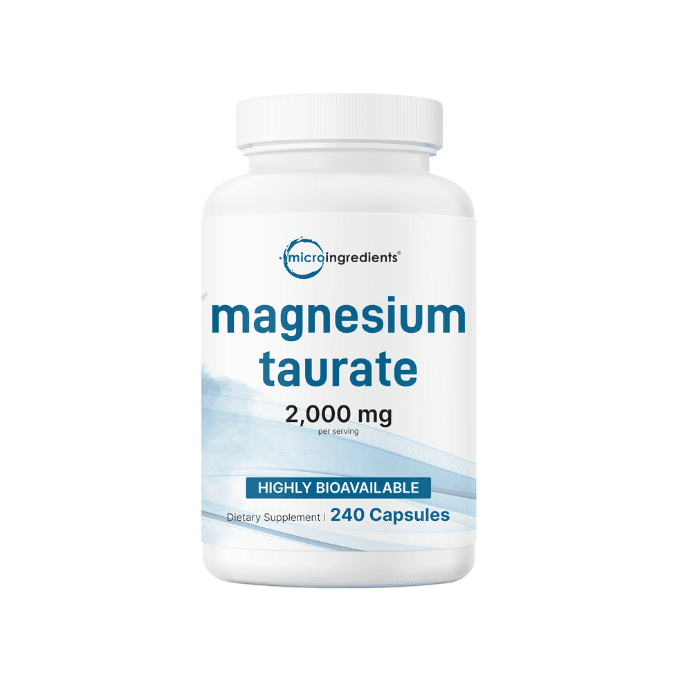 ميكرو إنجريدينتس مغنيسيوم تورات 2000 مجم، 240 كبسولة | Micro Ingredients Magnesium Taurate 2000mg، 240 capsules