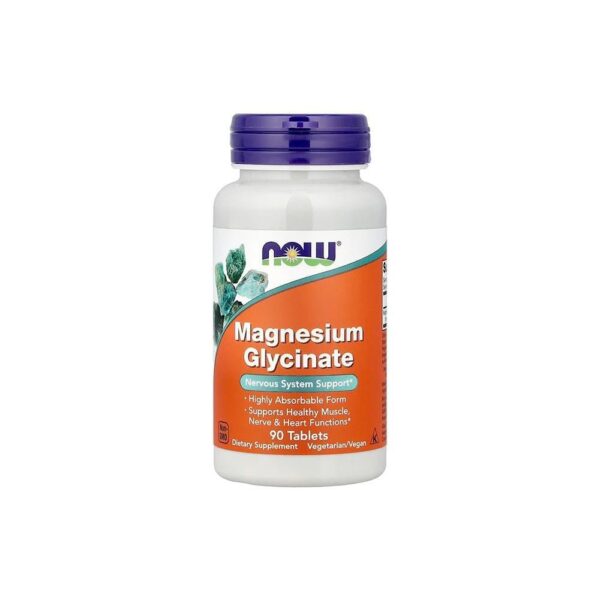 NOW Foods , Magnesium Glycinate, 90 Tablets