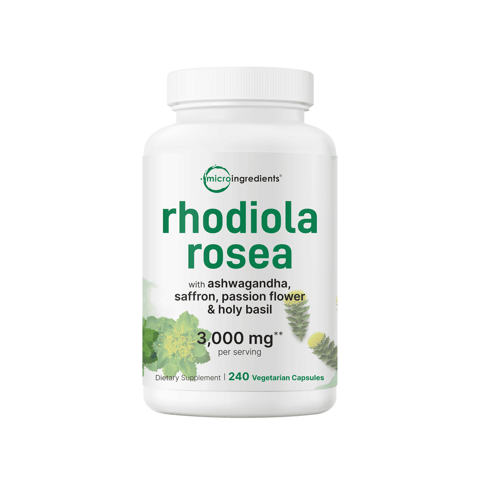 2026/09/1000941966.png Micro Ingredients Rhodiola Rosea Complex 3000mg, 240 Vegetarian Capsules - الصورة 1