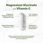 ⁦Deal supplements, Magnesium Glycinate 1,000mg Plus Vitamin C, 240 Capsules⁩ - الصورة ⁦4⁩