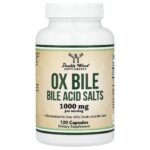 Double Wood, Ox Bile - Bile Acid Salts, 120 Capsules (500 mg per Capsule)