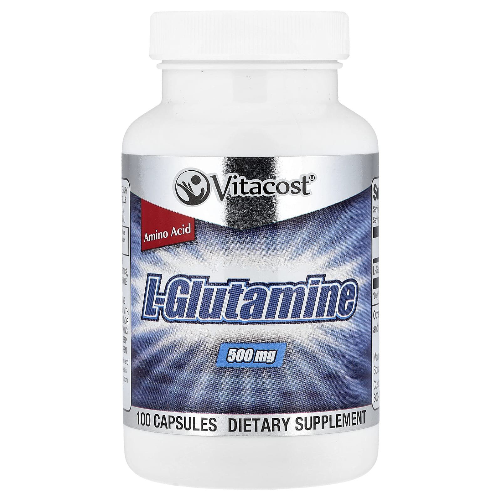 2026/09/1000955514.jpg Vitacost , L-Glutamine, 500 mg, 100 Capsules - الصورة 1