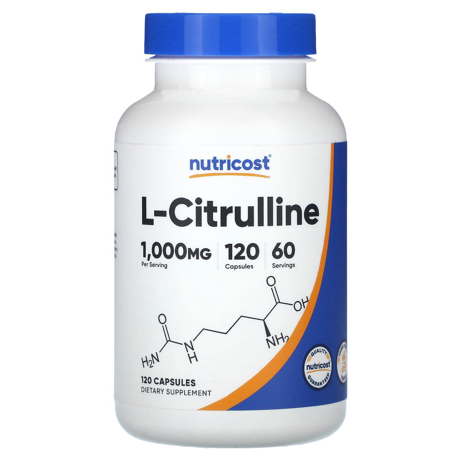 2026/09/1000957452.jpg Nutricost , L-Citrulline, 120 Capsules (500 mg per Capsule) - الصورة 1