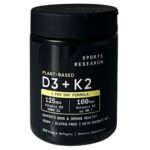 Sports Research Plant Based Vitamin D3 + K2, 160 Veggie Softgels