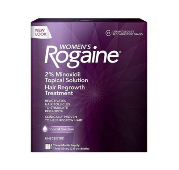 Rogaine women, Treatment 2% minoxidil Topical Solution, 3 Cans x 60 ml