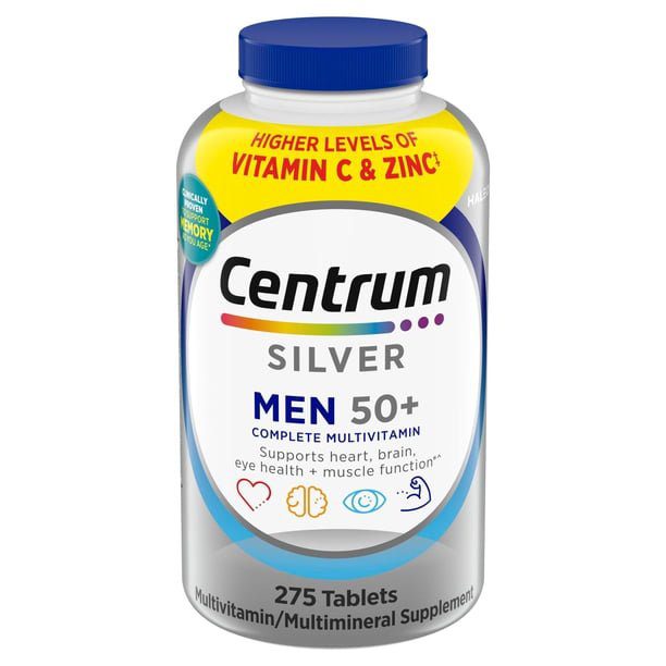 2026/09/1000962102.jpg Centrum Silver Multivitamins for Men Over 50, Multimineral Supplement Tablets, 275 ct. - الصورة 1