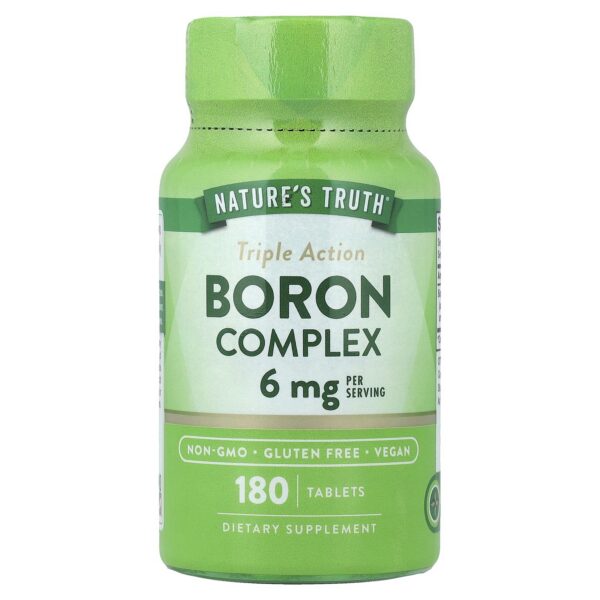 Nature's Truth ٫ Boron Complex, Triple Action , 180 Tablets (3 mg Per tablet)