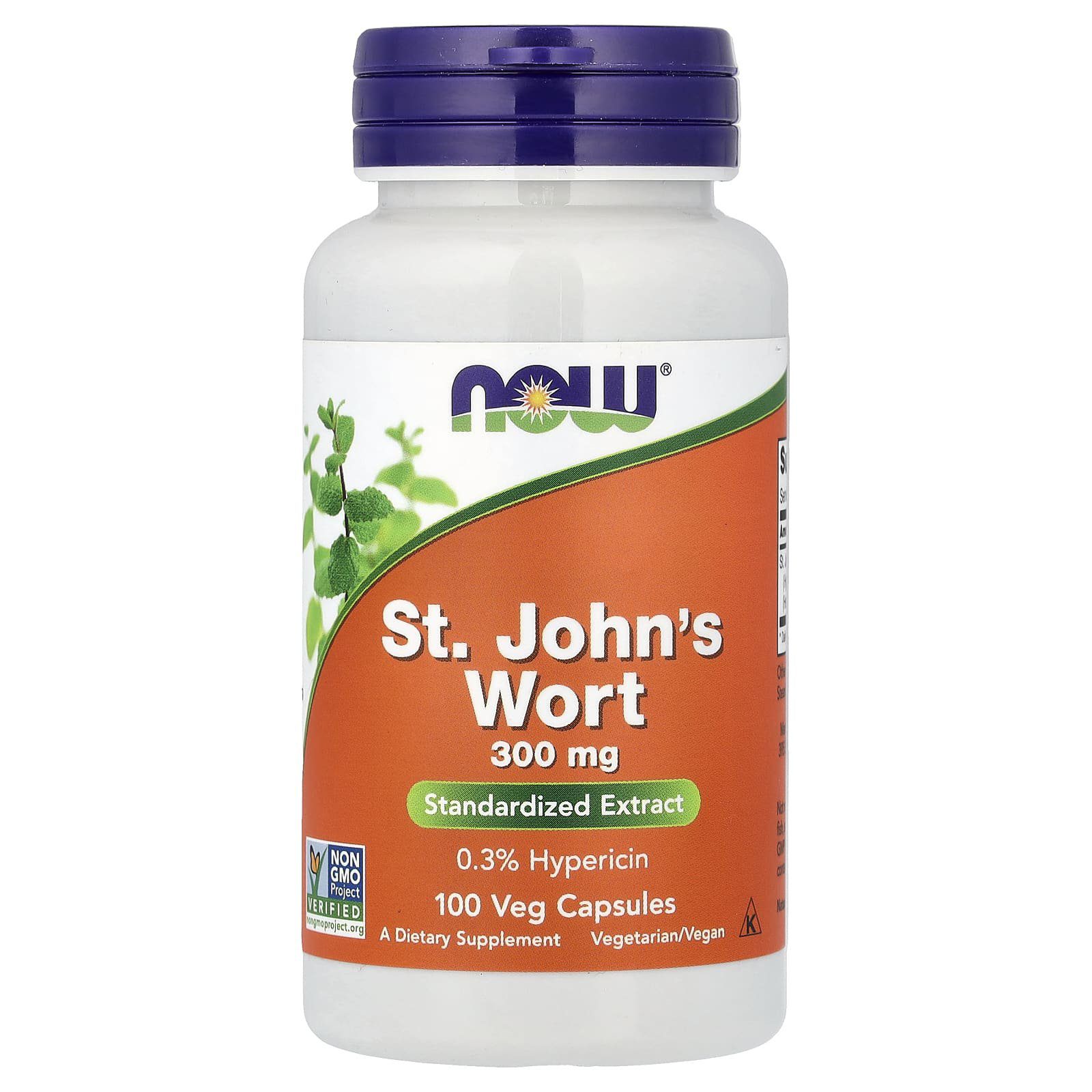 2026/09/1000962196.jpg NOW Foods , St. John's Wort, 300 mg, 100 Veg Capsules - الصورة 1