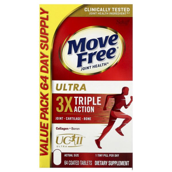 Schiff , Move Free® Joint Health, Ultra, Triple Action, 64 Coated Tablets