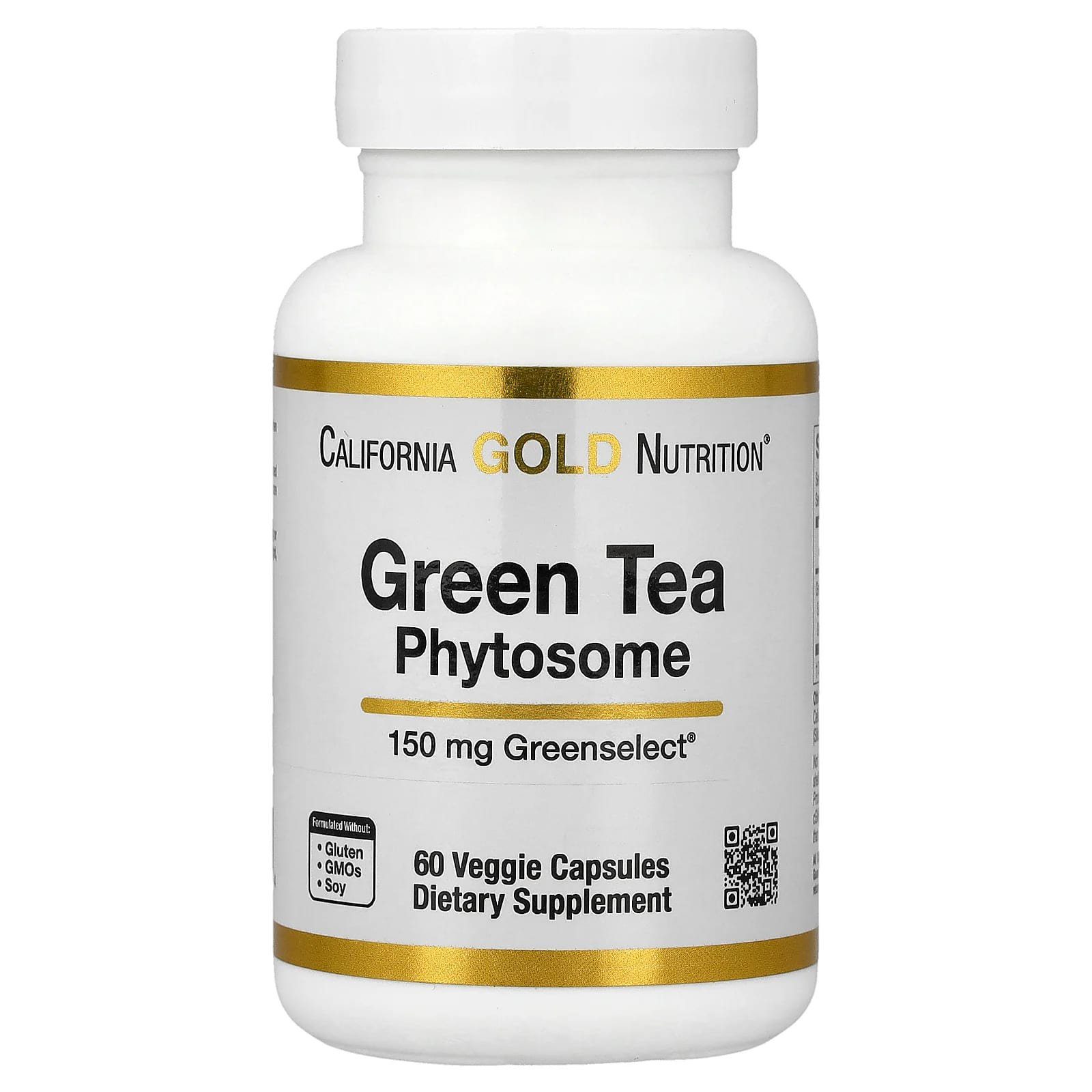 2026/10/1000969604.jpg California Gold Nutrition , Green Tea Phytosome, 150 mg, 60 Veggie Capsules - الصورة 1