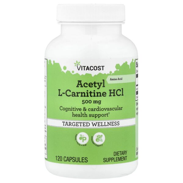 Vitacost ٫  Acetyl L-Carnitine HCl, 500 mg, 120 Capsules
