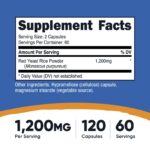 ⁦Nutricost , Red Yeast Rice, 120 Capsules (600 mg per Capsule)⁩ - الصورة ⁦3⁩