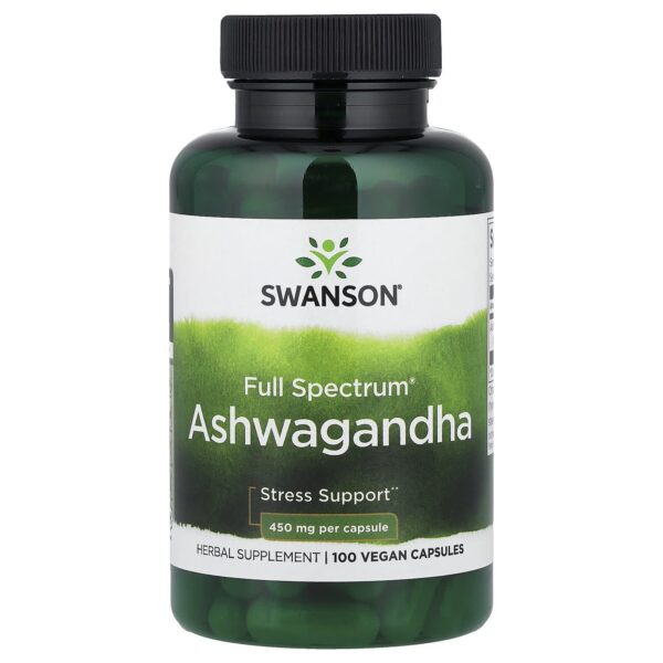 Swanson Vitamins Full Spectrum® Ashwagandha, 450 mg, 100 Vegan Capsules