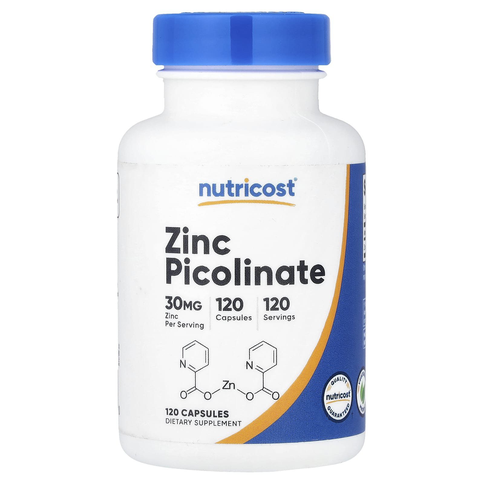 2026/10/1000981859-1.jpg Nutricost , Zinc Picolinate, 30 mg, 120 Capsules - الصورة 1