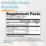 ⁦Doctor's Best , PepZin GI®, Zinc-L-Carnosine, 120 Veggie Caps⁩ - الصورة ⁦3⁩