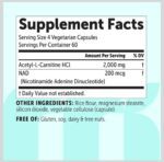 ⁦Micro ingredient, Acetyl L-Carnitine HCl (ALCAR) 2000 mg Per Serving, 240 Veggie Capsules
2-in-1 ALCAR Supplement with NAD+ | Brain Function & Cellular Energy Support* | Non-GMO, Gluten Free, cGMP Manufactured⁩ - الصورة ⁦2⁩