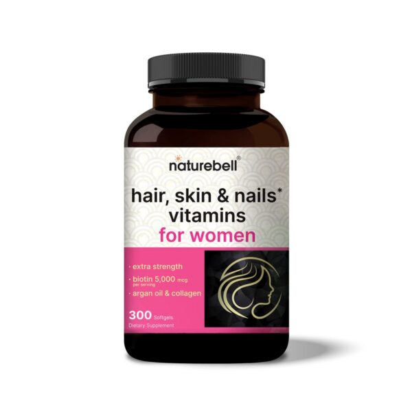 Hair, Skin &NatureBell Nails Vitamins for Women, 300 Softgels