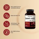 ⁦Beet Root 300mg with MCT Oil, 300 Softgels⁩ - الصورة ⁦4⁩